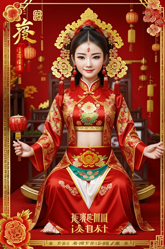 The Union:Auspiciousness fills the house and welcomes the celebration:Beautiful figure congratulates the Chinese New Year:Happy birthday