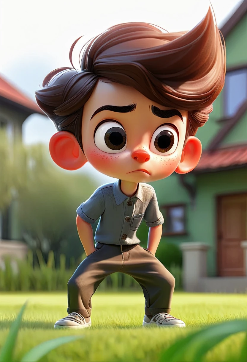 cbzbb , emmanuel macron ,charachter ,cute, little,  beautiful, devian art, trending artstation, digital art, detailed, cute, realistic, humanoide, character, tiny,cinematic sho ,cinematic lights,emmanuel macron,looks happy, garden in background