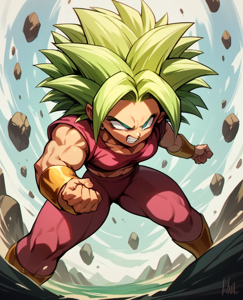 Kefla and goku fighting