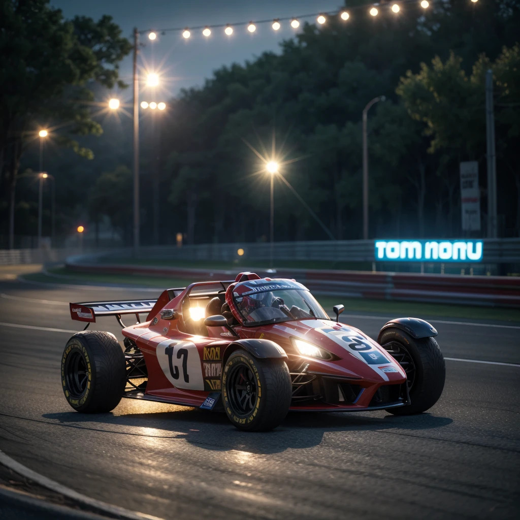 Professional kart racing, cinematic lighting, ray tracing, lens flare, UHD, retina, accurate, textured skin, super detail, high details, high quality, highres, 4K