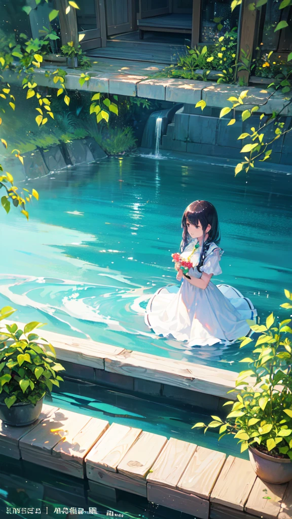 (Logo、Astonishing、8K、On the table、RAW photos、Astonishing、最high quality、Photorealistic and Very detailed、CG、high quality、Very detailed、Story Poems、Particle Effects、dynamic effect、Text border depth、light、lens flare、Ray Tracing、On the table、real、Ultra HD、fantasy)、Beautiful water、Water splash、Water Flow、The water rises、Dreamy beauty、The beauty and sparkle of crystal clear green water、The tranquility and beauty of water、Want to knowfulwind view、Beautiful natural water、green、wind、Want to know、Want to knowful