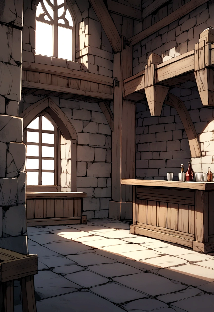 empty medieval bar