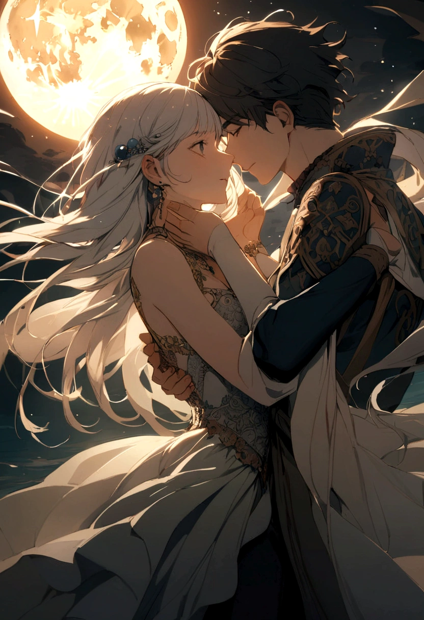 a boy and a girl separated by the sun but brought together by the moon
