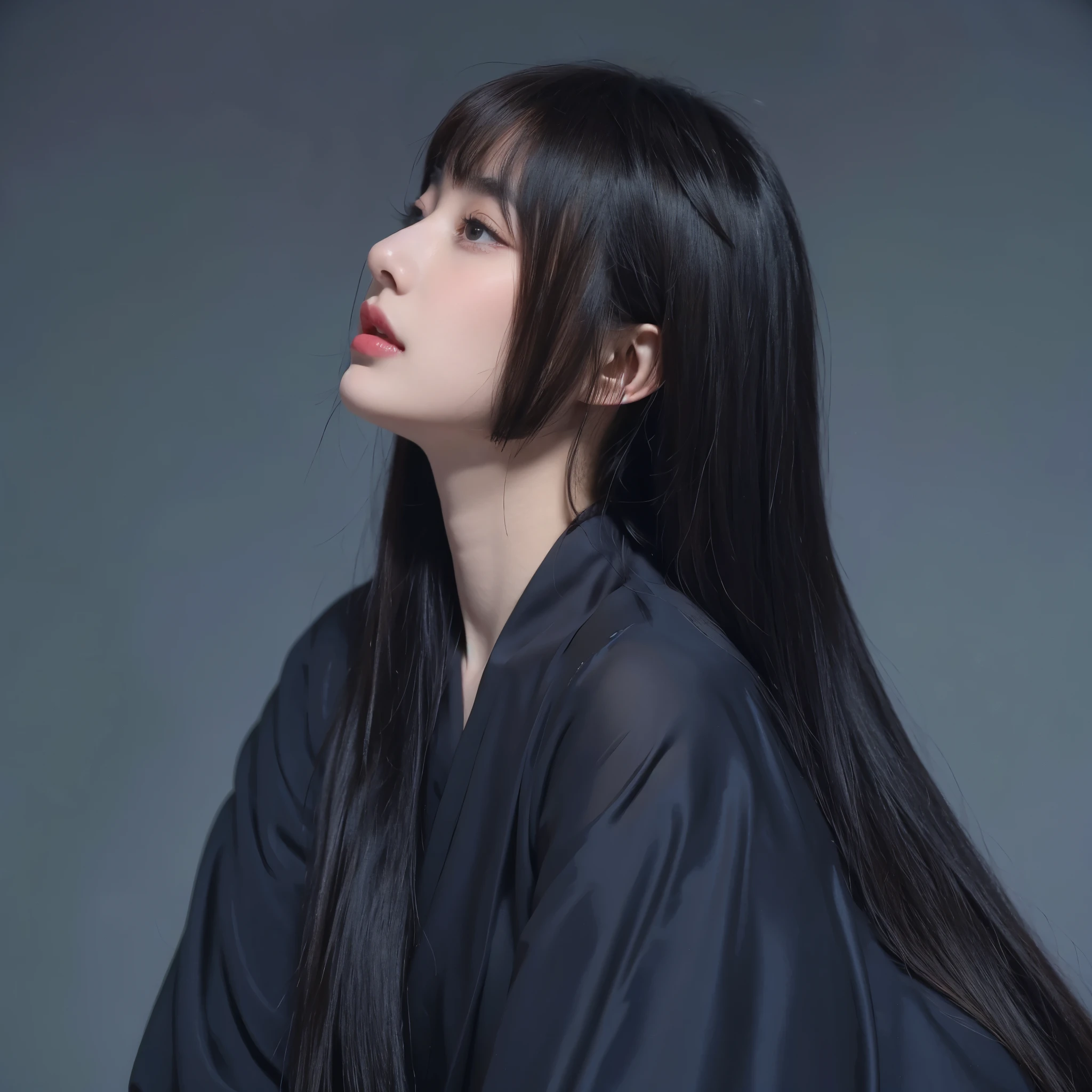 Princess cut long straight hair