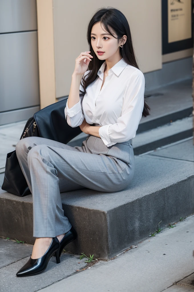 White-collar workers’ high-end fashion outfits that never repeat themselves every week,What needs to be considered is the diversity of clothes and the flexibility of matching。Here are some suggestions,Help you create different styles of outfits for five days a week:
Monday:Formal business style tops:Choose a tailored white shirt。
Bottoms:Dark high-waisted trousers or one-piece skirt。
coat:简约的黑色或深蓝色西装coat。
shoe:Black high heels or simple leather shoes。
Accessories:Simple earrings and watches。