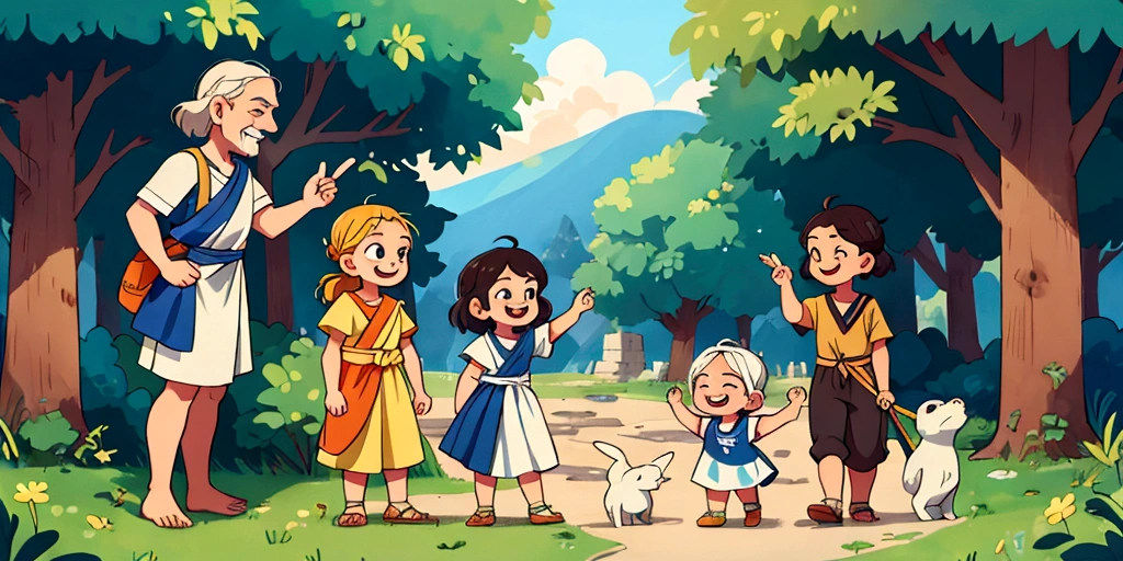 Socrates&#39; take on parenting,smile,Greece,300 BC,In nature