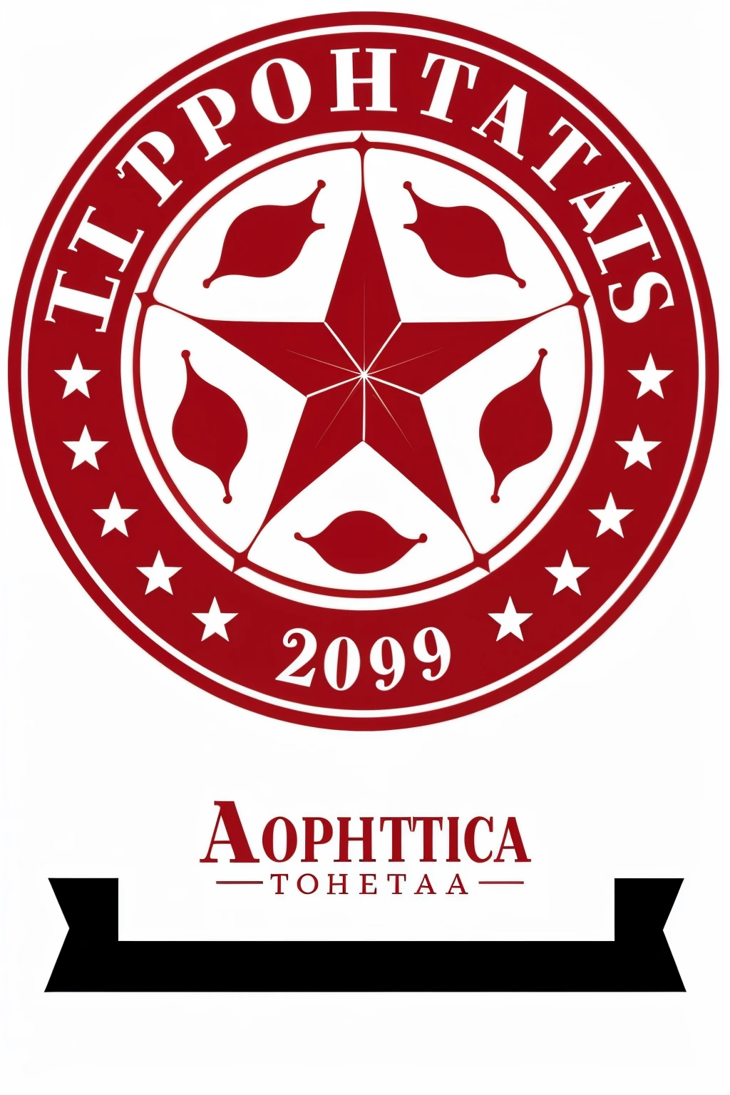 Create the logo of an apothecary with white and red tones, The name of labotica is STARFARMA and it has a star in it.