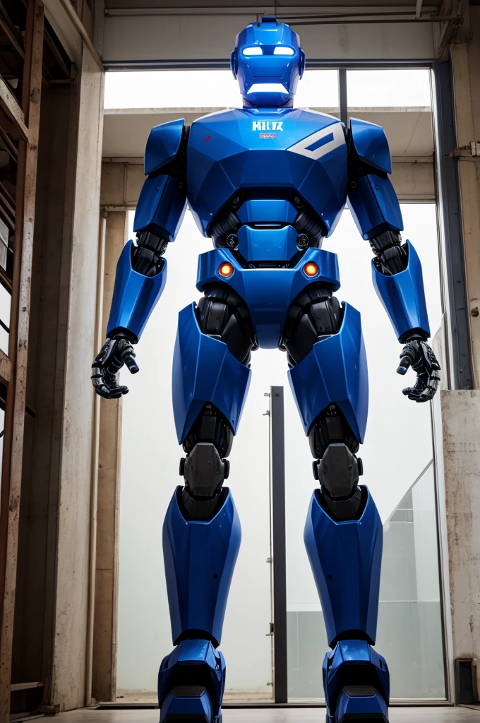 Make an robot wich is 8 feet tall and muscular
