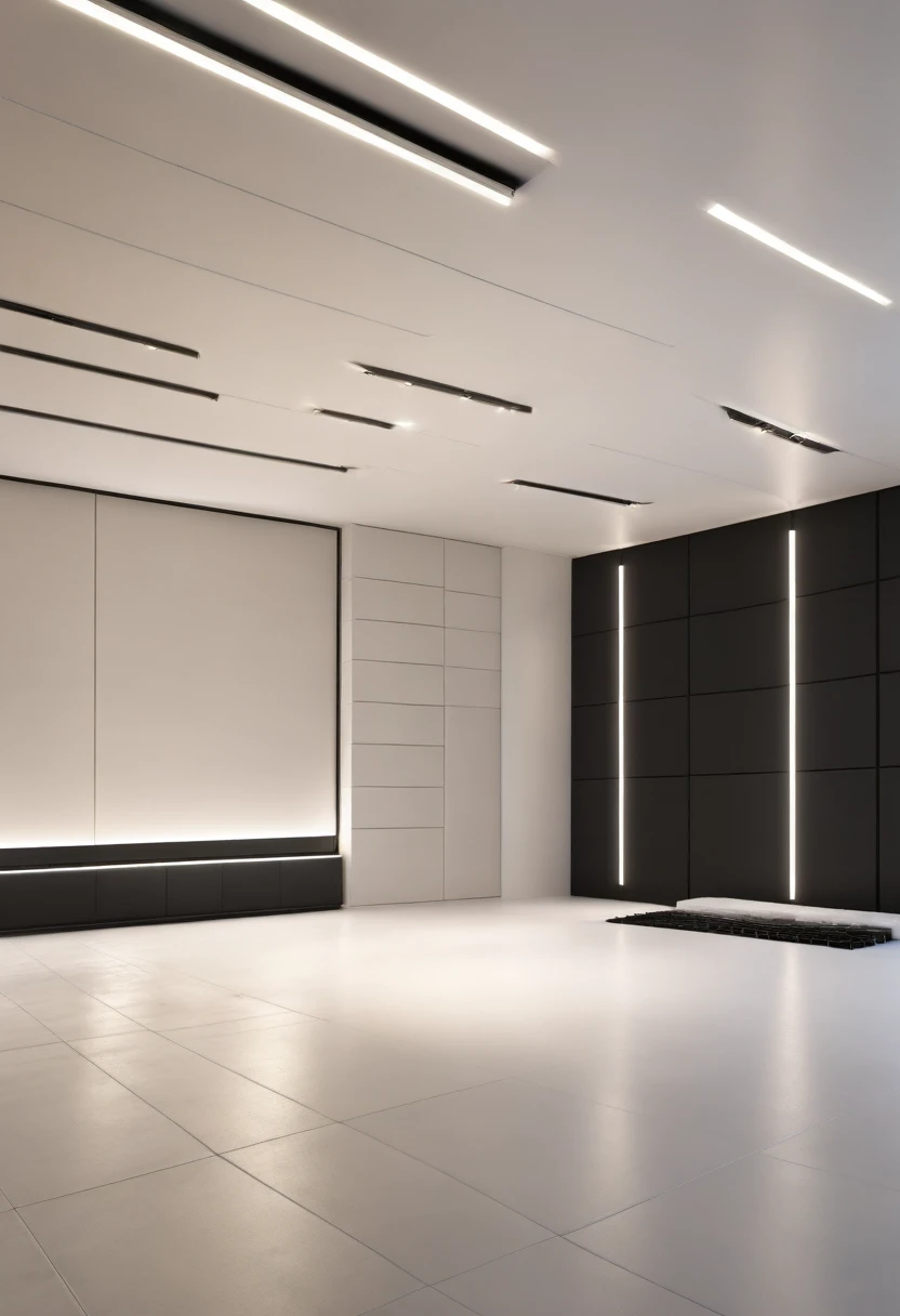a photo of minimalistic music studio, pov averague stature camaramen sound-absorbing panels, warm lighting, photorealistic, 8k, highly detailed, masterpiece