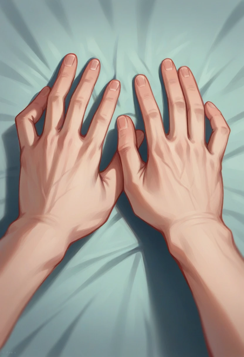Two hands holding a frame and a fingerprint