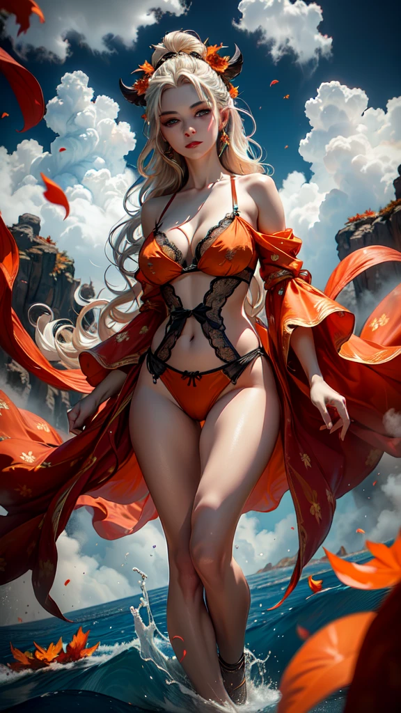 score_9, score_8_up, score_7_up, score_6_up, rating_explicit, 1girl, ((18YO:1.2)), Adult, full lips, big clear eyes, light blue eyes, ((blond hair:1)), (long wavy hair: 1.2),(Obra maestra: 1.4), (8K, realista, foto cruda, La mejor calidad: 1.4),,xuer Fairy in Clouds,Clouds,Fog,smoke,(full body:1.1),Fly,(float,fall:1.4),Dynamic Angle,Perspective, medium breasts,(Scattered petal:1.3),exposed collarbone,exposed shoulders,exposed abdomen,colorful costumes,Cyan red ribbon,(Detalles de la cara: 1.5, ojos azules brillantes, hermoso rostro, ojos bonitos, Contorno del iris, labios delgados: 1.5, Thin, sharp pale eyebrows, Long, dark eyelashes, double tabs),(manos perfectas: 1.4) ,( perfect anatomy) More detailed 8K.motor irreal:1.4,UHD,La mejor calidad:1.4, fotorrealista:1.4, textura de la piel:1.4, obra maestra:1.8,obra-prima, mejor calidad,objeto Objeto], (detailed face features:1.3),(Las proporciones correctas), (pose vaquero), (colores brillantes),( nubes esponjosa white gigantes :1.4),( perfect anatomy), (detailed face :1.4),( estilo encaje lingerie orange :1.4) con las tetas grandes.
