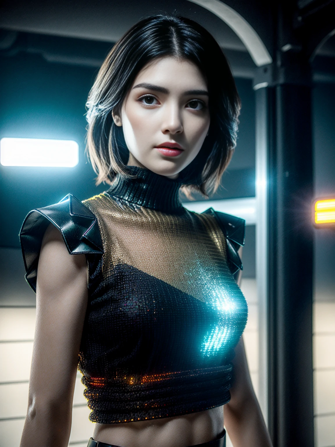 (best quality,4k,8k,highres,masterpiece:1.2),ultra-detailed,(realistic,photorealistic,photo-realistic:1.37),3D,Shitu-mecha,beautiful cyberpunk women with her mecha in the ruins of a city from a forgotten war,ancient technology,HDR,ray tracing,NVIDIA RTX,super-resolution,Unreal 5,subsurface scattering,PBR texturing,post-processing,anisotropic filtering,depth-of-field,maximum clarity and sharpness,multi-layered textures,albedo and specular maps,surface shading,accurate simulation of light-material interaction,perfect proportions,Octane Render,two-tone lighting,low ISO,white balance,rule of thirds,wide aperture,8K RAW,efficient sub-pixel convolution,luminescent particles,light scattering,Tyndall effect