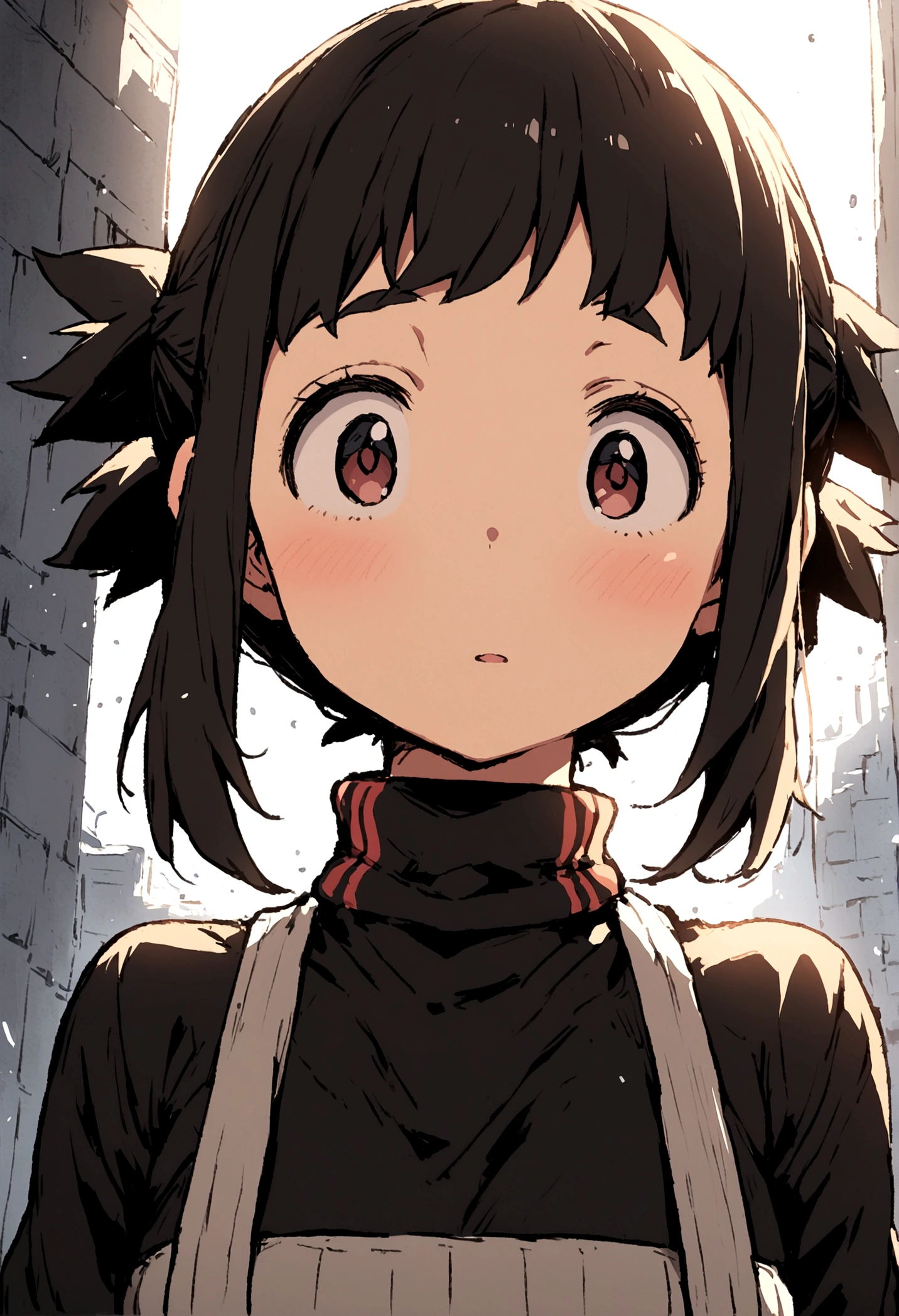 Solitary, 1 Girl, Fuka Yamagishi, Gekkokan High , turtleneck sweater,