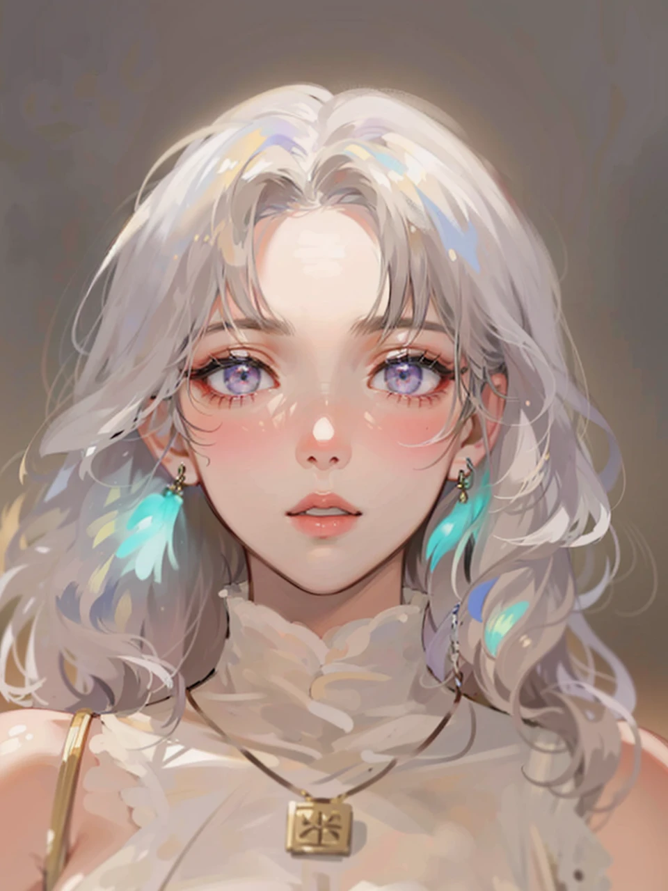 there is a woman that is looking at herself in the mirror, young lovely Korean faces, Soft portrait shot 8 K, Gorgeous young Korean woman, Beautiful young Korean woman, portrait of female korean idol, wan adorable korean face, jaeyeon nam, beautiful Korean women, young cute wan asian face, 8K Artgerm bokeh, cute korean actress