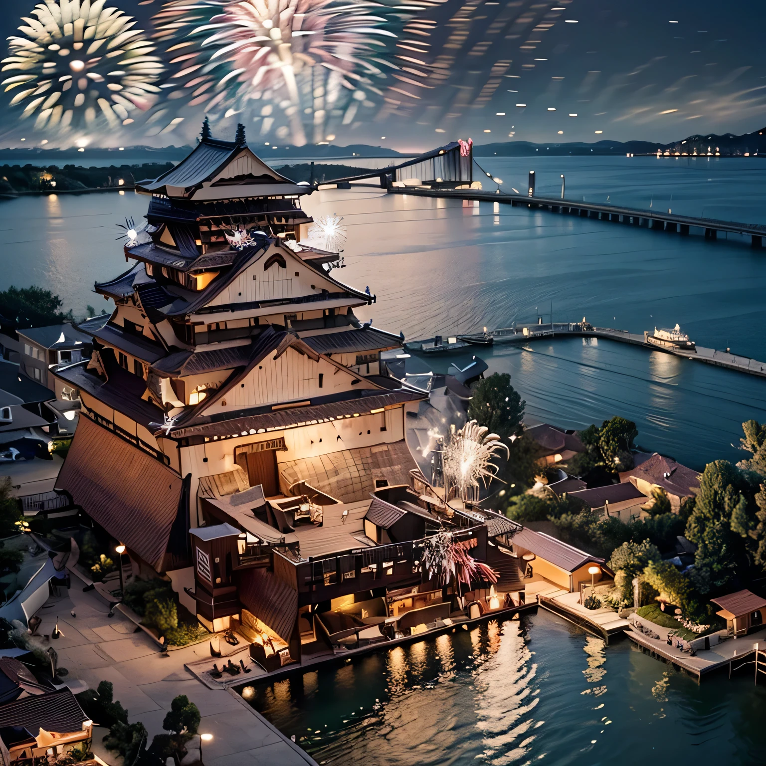 best quality, ultra-detailed, (fireworks:1.5)