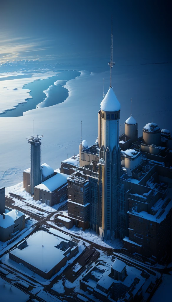 architecture,laboratory,Technology,Top view,8K,Ultra-clear,Snow