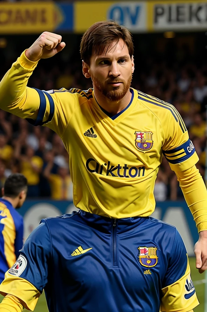 Lionel Messi in yellow jersey
