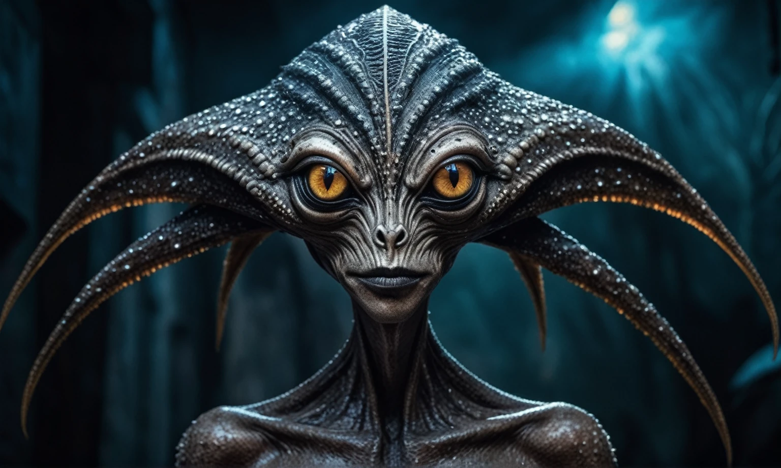 full body length shot,beggar aluminium Alien Entity,native africa sparas,slave ,nowadays azctec central city,Cinematic,soft colors, Technicolor,natural skin textures, hyper realism, hyper detailed,Extremely detailed,High contrast,Masterpiece,Realistic,Ultra Detailed, intricate details,realistic humid leather,extremely intricate details,Epic Realistic, cinematic style, irina yermolova,high contrast,hdr,extremely detailed, [deep night landscape],masterpiece, intricate details, eyes extremely detailed, high detailed eyes,8k resolution,retina, Nikon Z9,Korea,orc, Guangxi Zhuang of Italia, Pisces, transition between two art styles, Double contact, X-ray, Creative, vivid light, fantasy, Abstract, Surrealism, super detailed, high resolution,insanity wear,skin  almost translucent, gothic elements, further emphasizing its dark air,Mestichino,Light particles,chaos,starfish's leather
