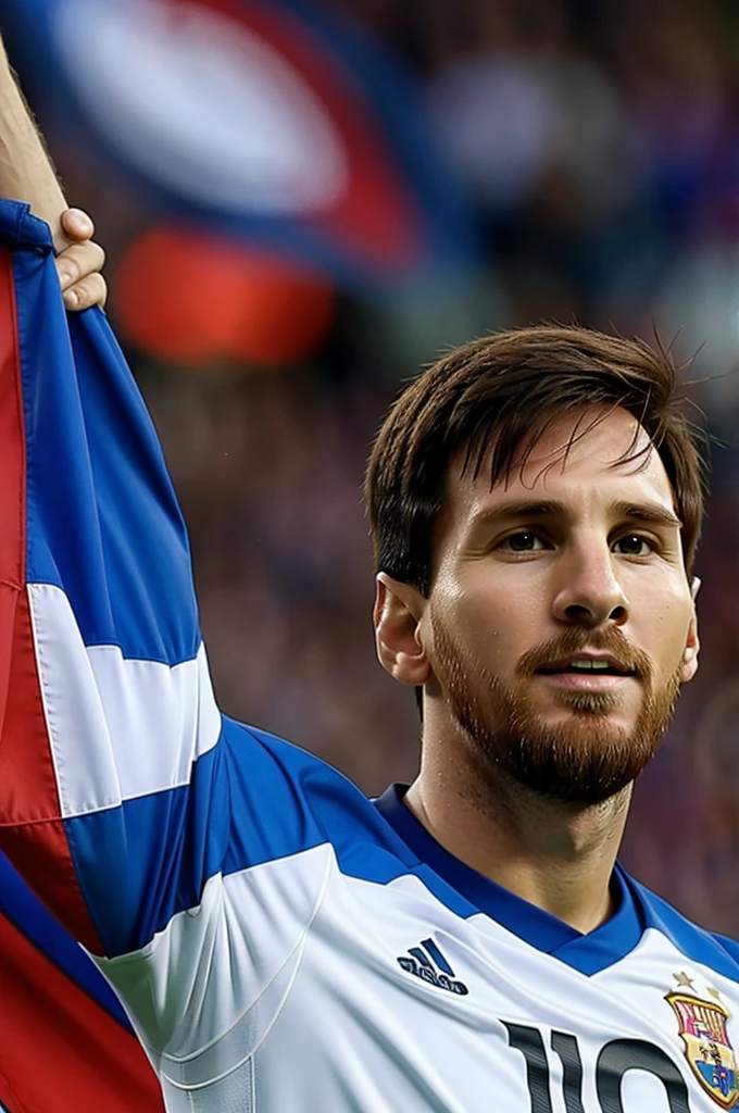 Messi with the Panama flag