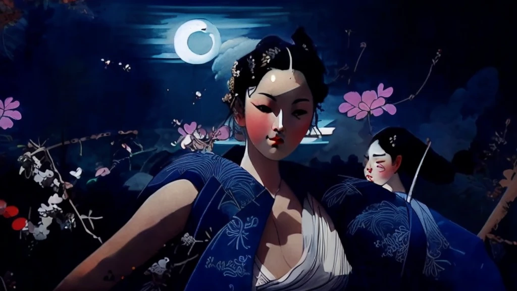 masterpiece, best quality, ukiyo-e:1.2, in utamaro style, a beautiful 20s russian model, ultra detailed face