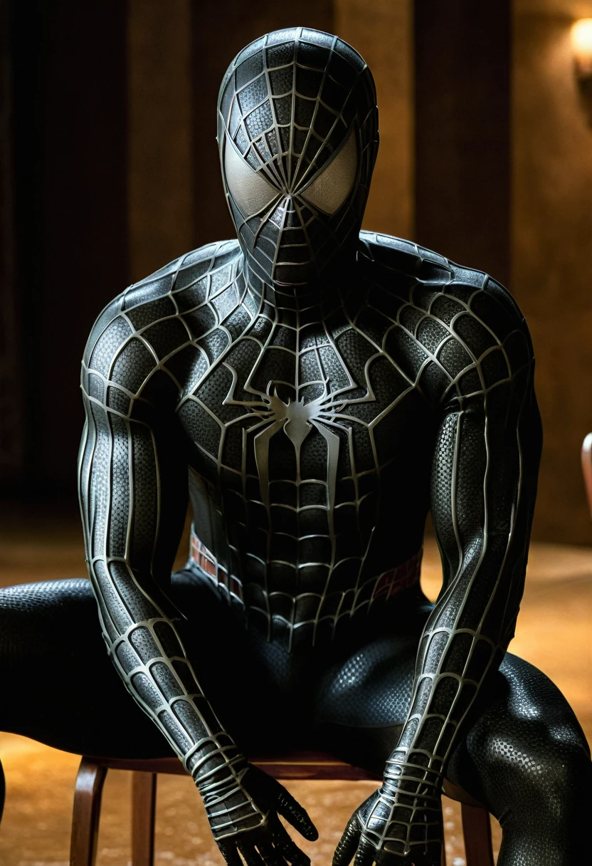 score_9, score_8_up, score_7_up, best quality, realistic, masterpiece, beautiful detail, hyperrealistic, (1girl, woman body, smile), big breasts:1, amazing detailed full body portrait of a beautiful japanese girl, defined muscle girl, wearing a realistic and highly detailed black raimi spider-man suit, ((huge muscular girl)), professional model wears ultra - detailed black raimi spider - man suit, ultra - detailed and grained black raimi spiderman suit, suit covered entire body and hand, black spiderman gloves, wet, (looking at camera), sitting on a chair, (full body), (dirty skin), close up, octane render, highly detailed, volumetric, dramatic lighting, (highest quality:1.1), (HDR:1.3), (top quality, best quality), realistic, high definition,
