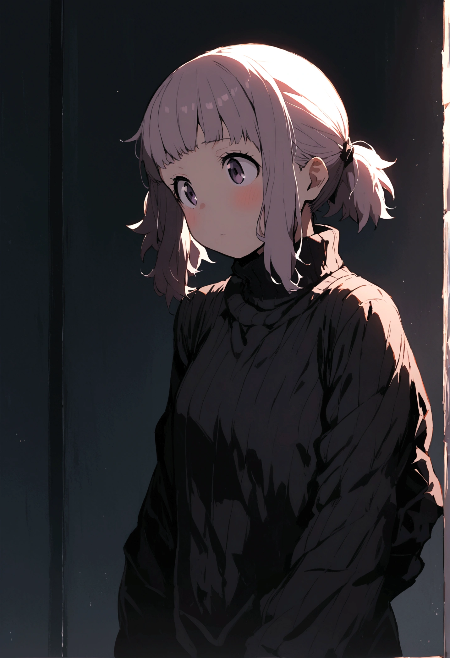 Solitary, 1 Girl, Fuka Yamagishi,  Gekkokan High , turtleneck sweater,