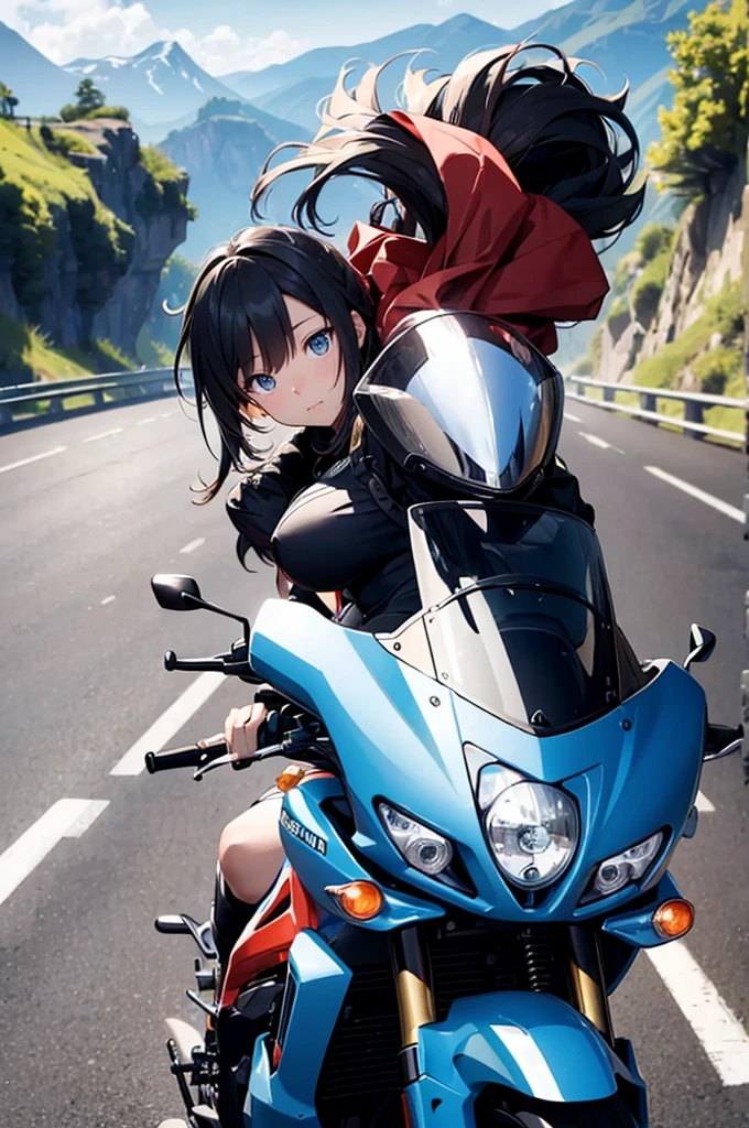 (Motion effect:1.5)、(Motion blur:1.4)parchment、absurderes、Hyper-Resolution、ultra - detailed、(bokeh dof:1.8)、Accurate depiction、Beautiful depiction、down view、beuaty girl、big breasts thin waist、The roar of a motorcycle engine、
Challenging the moment of winding roads。
The wind caressed my hair、The landscape unfolds vividly
Asphalt tracks、Free invitation。
Winding road、Fluctuations in elevation differences
The rider's heart beats with adrenaline。
Go through the curve、Walk through the valley
Natural beauty、The attraction continues。
The blue of the sky、mont々Green、River flow
《Winding road》poetry。
Motorcycles and riders、Become one
and adventure、Illuminate the mind。