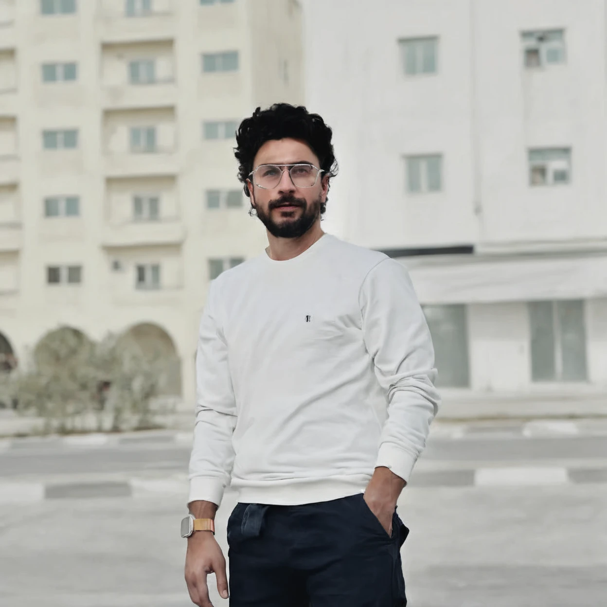 (Masterpiece, best quality, award winning, photorealistic, highres, UHD :1.4), portrait, sharp focus, upper shot, 1 European male, pretty model, skinny, slim figure, beautiful midriff, slender abs, realistic skin, realistic detailed man face, beautiful eyes, highly detailed realistic hair, attractive, stunning, ((photorealistic, realistic, super realistic, realism, realistic detail)), cropped camisole covered by 80' bomber jacket, at night, night street, night club, beautiful neon light, Tomek Lacky