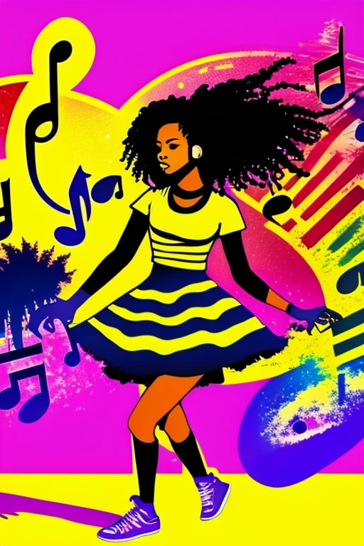 A background filled with scattered musical notes in various sizes and colors
A background completely filled with scattered musical notes in various sizes and colors, covering the entire screen.
beautiful girl colorful image
Dance hiphop Dance CREW Waacking Dance
Punking
black medium hair black medium hair
Five fingers Baggy clothes Baggy clothes