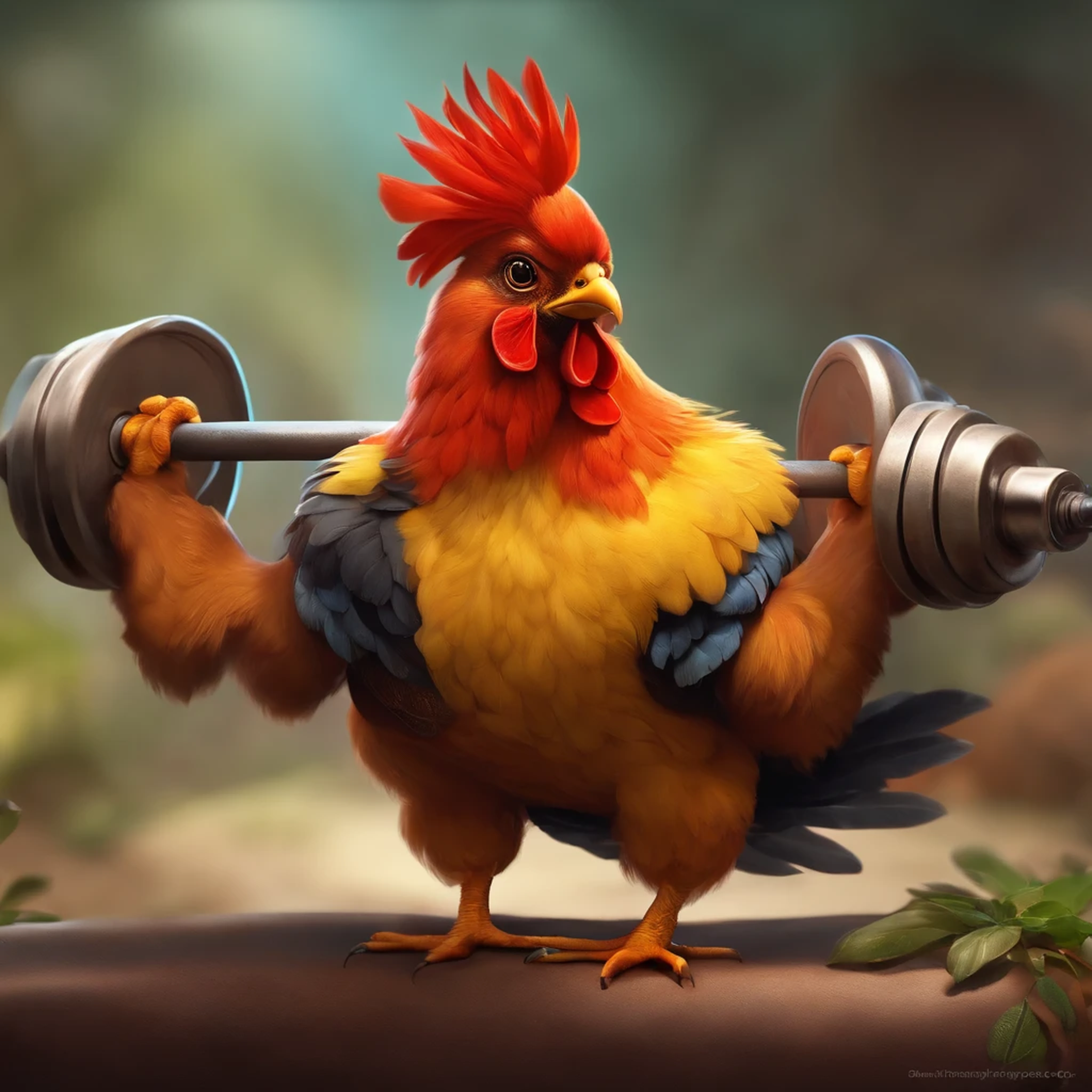 chick(galo) maromba, doing weight lifting, brawny, strong and sturdy.