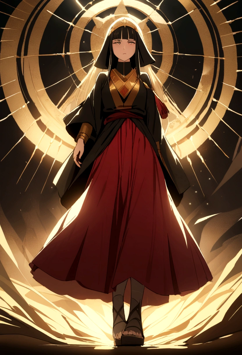 I want an image of the last Inca woman priest Ocllo from head to toe
