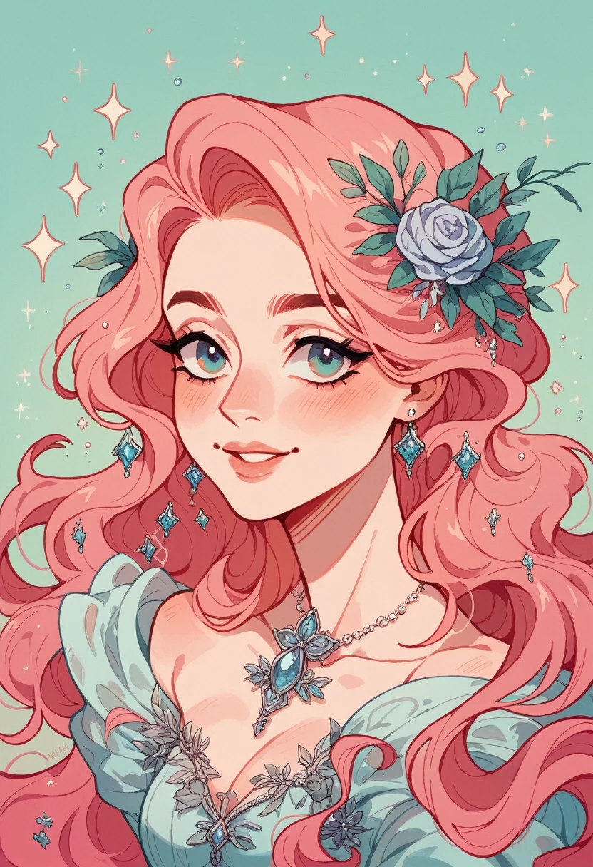 Beautiful and cute girl crests, glittering outfits, exuberant youth, rich composition, full color, top quality images.