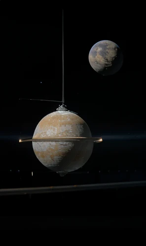 The small spacecraft is close to the orbit of the moon Europa