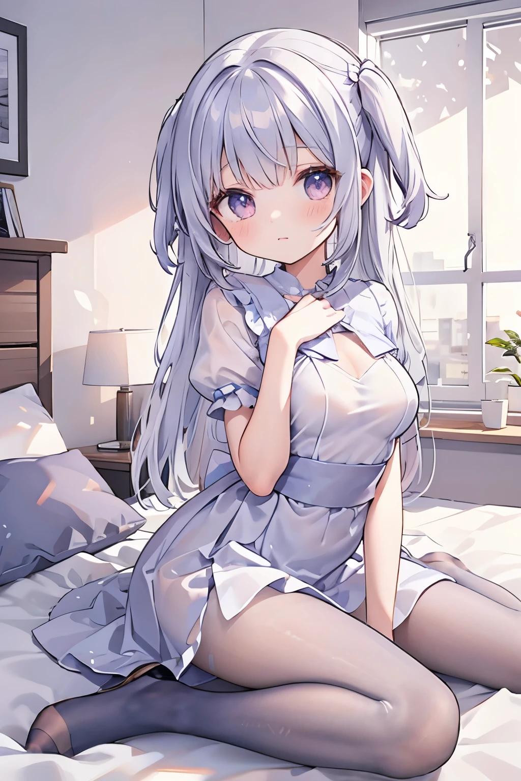 pantyhose,,medium breasts,cute,wariza,dress