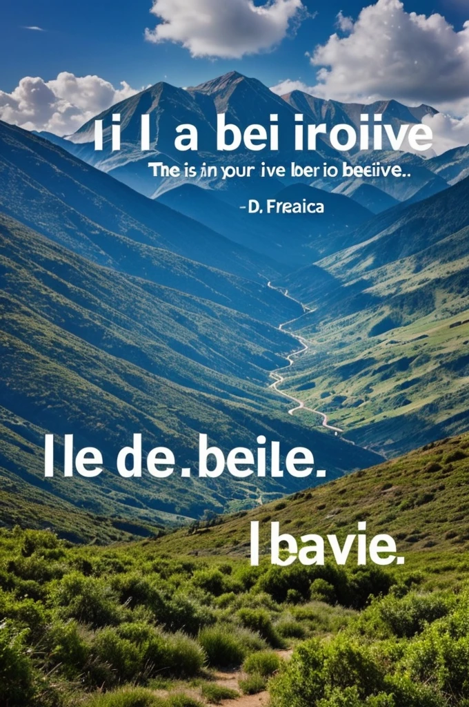 Crea una imagen con la frase I DO BELIEVE