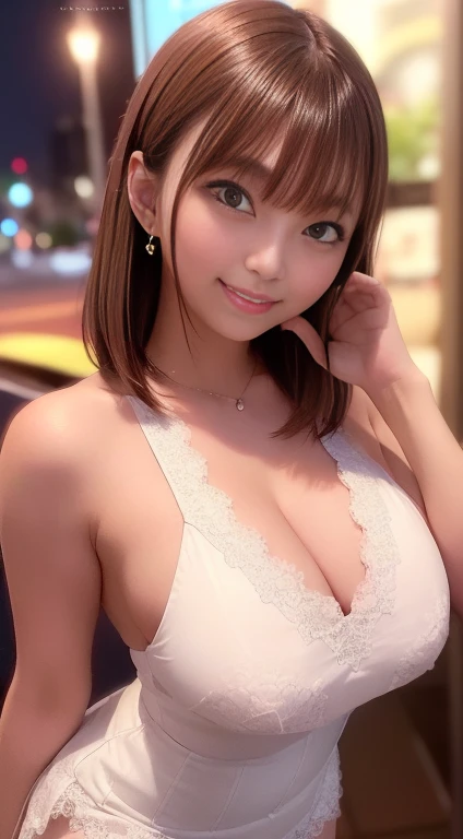 Junior-chan, Junior-chan, hair ornaments, Hair Clip, Mole, Mole under eye, short hair, Brown Hair, blue eyes, (Large Breasts:1.2),Captivating smile,
break wariza, Reaching out, White Skirt, strapless off shoulder, necklace, Field, Garth,
break looking at viewer,Are standing, Leaning forward, Put your arms behind your back,
break indoors, office,
break (masterpiece:1.2), Highest quality, High resolution, unity 8k wallpaper,Browsing Caution ,(figure:0.8), (Beautiful attention to detail:1.6), Highly detailed face, Perfect lighting, Highly detailed CG, (Perfect hands, Perfect Anatomy),