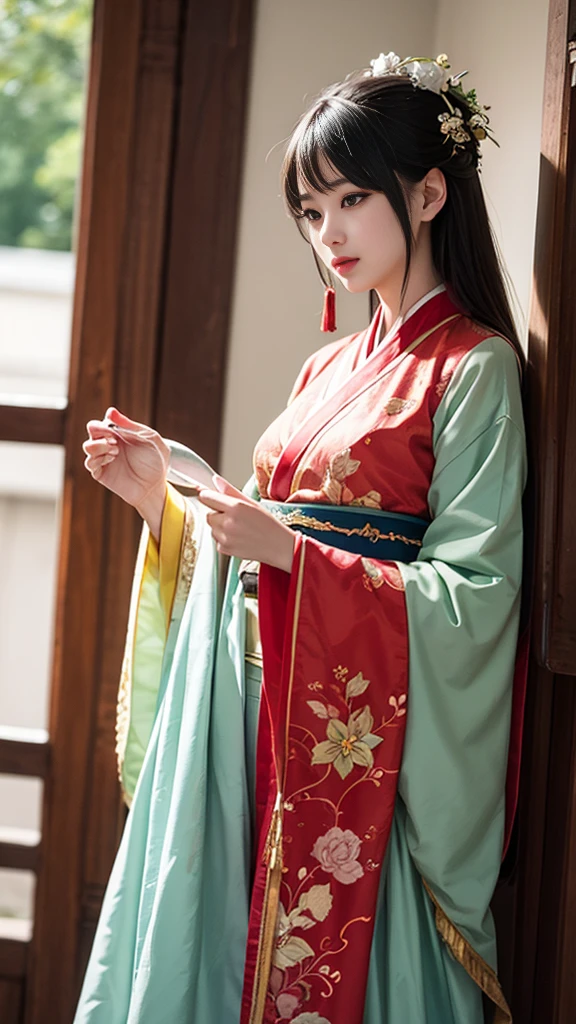 /Imagination Tips: https://image5.cdn.seaart.ai/static/upload/20230609/8209bbe6-5d3d-417a-ba6d-8cbde95790a7.png Aesthetic, A Bishōjo illustration, wearing light green hanfu:::2, diagonal composition, Up View: :0.5, Unreal Engine: :0.5, Soft Light::0.5, Green: :2, High Resolution: :0.5, Fairy Castle, Realistic::2, Chinese Costume: :2, Embroidery::1, Portrait Photography::2 --No Lantern Brick Red --ar 16:9 --S 70 --Q 0.5 --IW 1.25 --V 5.1