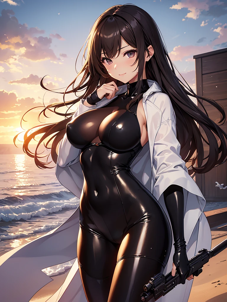 Beautiful Woman Height 170cm、Beautiful hair flutters in the wind、So that your hair will flow beautifully and strongly、strong、、Bust 120cm、Big Breasts、
Beautiful bodystocking underwear,(( sexy body suit latex)) strong wind、Sunset、Ocean、body stocking,swim wear, Beautiful thighs、Beautiful Skin、detailed groin、Huge beam rifle、intense、I was captured by the enemy and had my hands and feet tied.、Female soldier、machine-gun、Holding a firearm、Armament、Soldier、laser weapon、future world、Science fiction movies、Fight、intense、action、My hair flutters in the wind、My hair spreads in the wind、beautifully!Hall々and!Anger、
Light 黒Brown Hair A friendly smile 、magic Masterpiece Night Magic sexy, extremely beautiful 22歳 Big Breasts Beautiful Eyeagical gentle lighting cowboy shot ,Beautiful decoration、Imprisoned、Detained、Science fiction movies、hard boiled