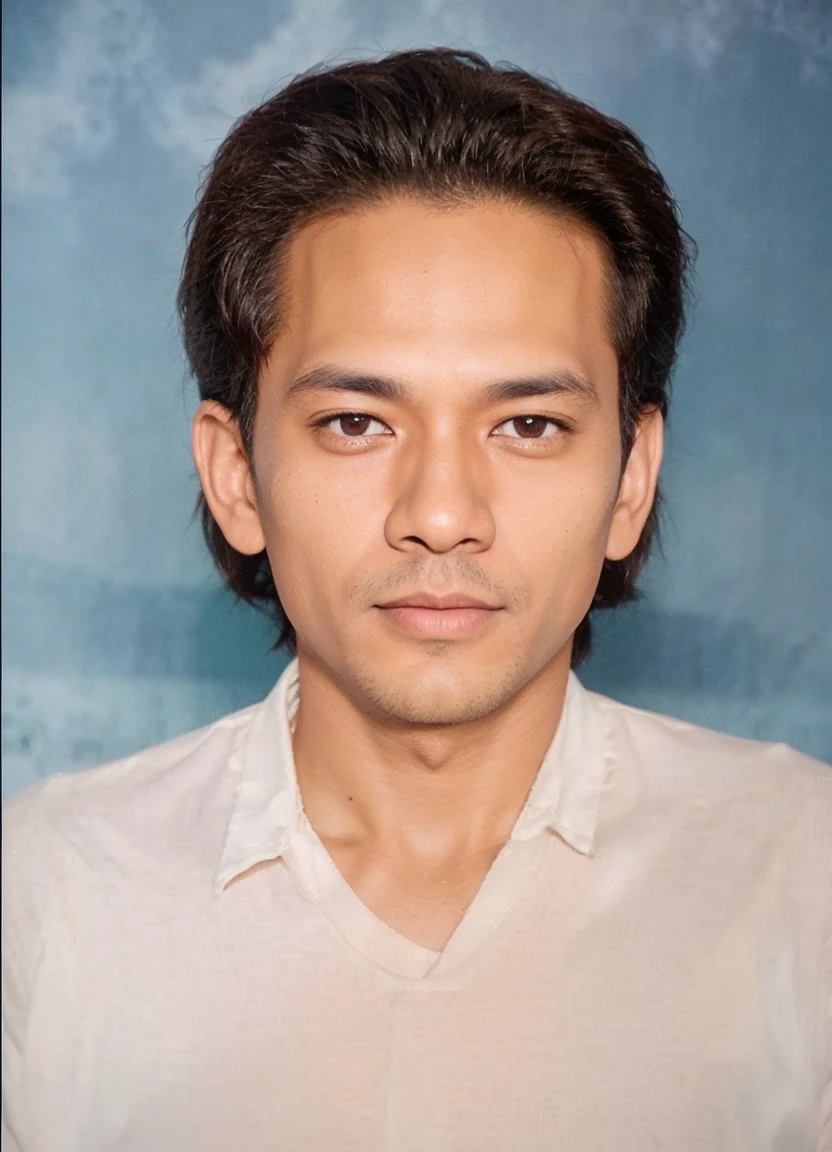 Enhance, Indonesia man, perfect hair, natural skintone, 8k, ultra realistic, super high quality, perfect white shirt, perfect photograpy, take by nikon camera, consistent character