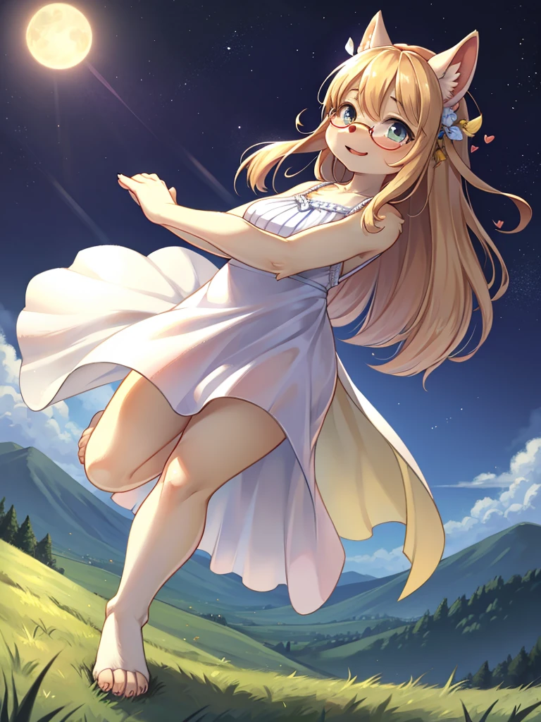 (8k, RAW Photos, Realistic, photo-Realistic:1.5), masterpiece, Highest quality, High resolution, Very detailed, Detailed Background, Cinema Lighting, Dynamic Angle, Lens flare, dramatic, One girl, pretty girl, alone, Wind, Light blonde hair, blue eyes, Very long twin tails, White Lingerie, blue null, smile, Flying petals, flowery Field, null, lavender, sun, Field, Fractal Art,((nakedの胸，naked))