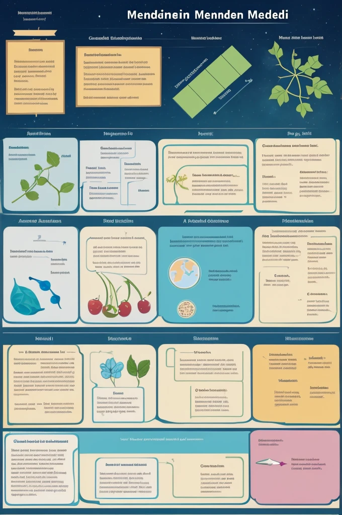 Create an educational poster that explains Mendel's 1st Law