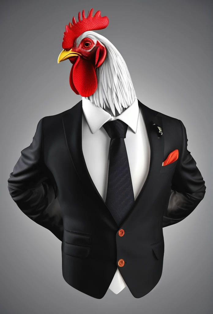 MAKE A COCK USING REALISTIC SUIT BLACK BACKGROUND 4K
