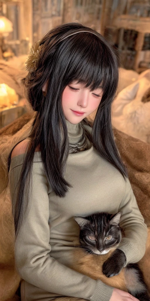 (random pose),sweater,black pantyhose,spread legs,(Thin type:1.8),(big breasts),(random hairstyle),(Highest image quality,(8k),ultra-realistic,best quality, high quality, high definition, high quality texture,high detail,beautiful detailed,fine detailed,extremely detailed cg,detailed texture,a realistic representation of the face,masterpiece,Sense of presence)