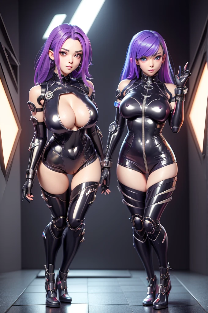 Arafed woman in latex posing in a room with a mirror., cyberpunk oppai, seductive anime girl, photorealistic render of anime girl, female cyberpunk anime girl, biomechanical OPPAI, cyberpunk anime girl, trend on cgstation, perfect android girl, beautiful and seductive anime woman, pose sexy, Hyper realistic , very sexy outfit, cyberpunk girl
