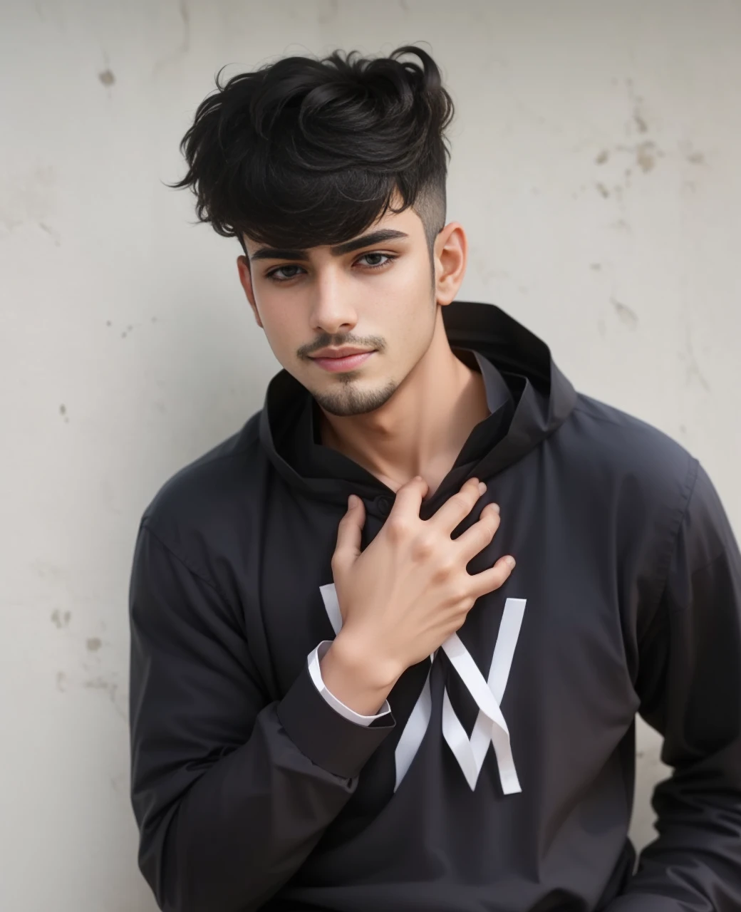 Beautiful boy in Indian traditional dress, ultra realistic face