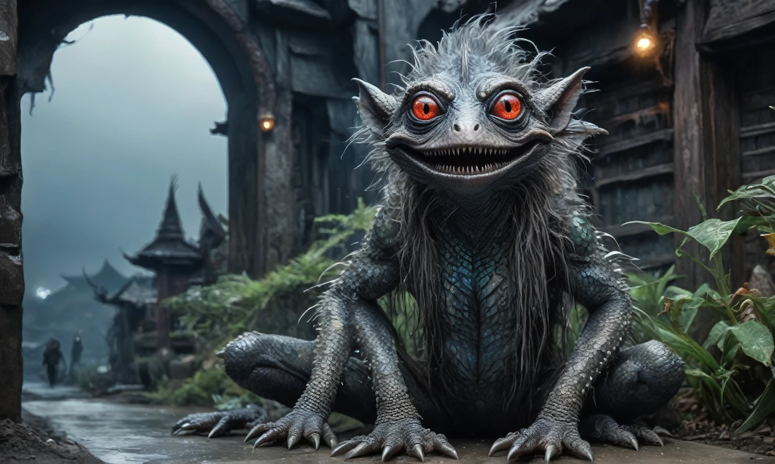 pretty face,eyebrow up,full body length shot,niobium ,full body length shot,very beggar niobium Manganite The Alien Entity, babychild, wants eat,survival in criminal city of future,full body shot of full body shot of psychedelic style of A beautiful tander alien female creature with face fully covered lizard scale with fluffy eyes embedded into a canvas,The iris looks weird, attractive, (the eyelid is covered with sparkling lizard scales), The stars in space is reflected in the pupil, goose down eyelashes, long wavy red luminescent hair, sadistic smile:1.1, she is dressed in baggy clothes, sitting on a bench outside the house of dwarves in the setting of the Lord of the Rings, . Whole outfit, clear, sharp, balanced
,Extremely detailed,High contrast,Masterpiece,Realism,Ultra Detailed, intricate details,realistic humid leather, cinematic style,irina yermolova,high contrast,hdr,extremely detailed, [deep night landscape],masterpiece,intricate details,faded,eyes extremely detailed,Silverclaw,view from height,full-body-shot,High contrast,Masterpiece,Realistic,Ultra Detailed,intricate details,realistic humid skin,extremely intricate,realism,photorealism, cinematic style,irina yermolova,HDR,((Wangechi Quality)),extremely detailed, [night landscape],masterpiece,intricate details,faded,eyes extremely detailed, high detailed eyes,16k resolution,RAW, Nikon Z9,chinese orc's village of fishers on seaside,authentic,full body length,Labradorite babygirl,native africa troll ,pretty face,eyebrow up,full body shot,ominous landscape,glate gray atmosphere,by art Simon Stalenhag,Nicola Samori,(((Wangechi Mutu))),prime colors,urban,extremely detailed,masterpiece,intricate details,faded,eyes extremely detailed, high detailed eyes,4k resolution,RAW, Nikon Z9,scary town,stalker,goblin,Dubai of United Arab Emirates,whore bitch,starfish's leather