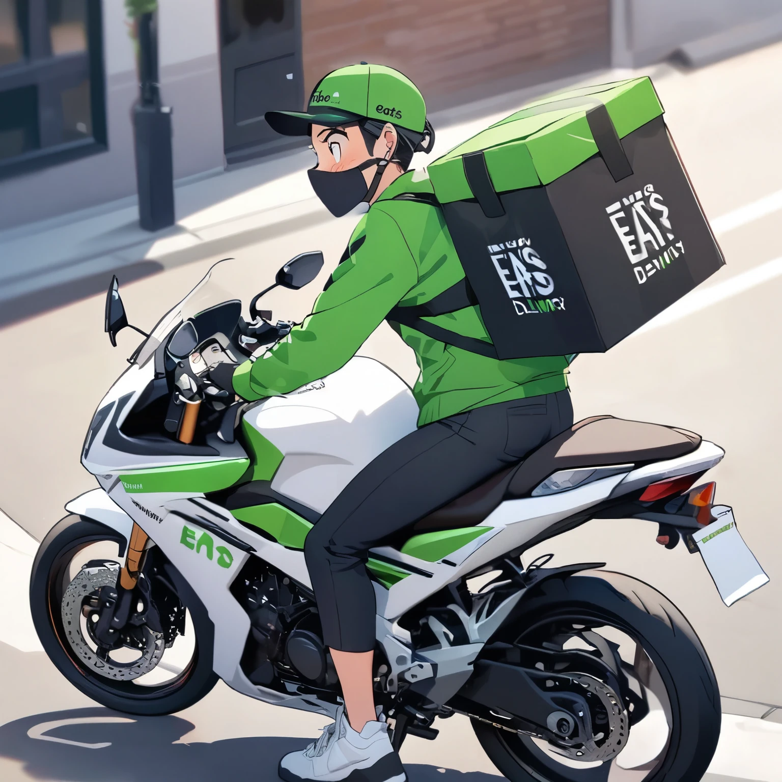 Uber Eats delivery person,bike