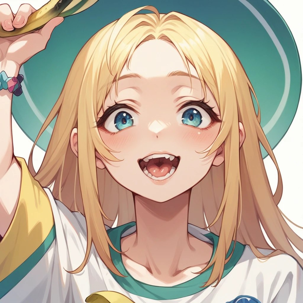 Banana College Girl、Close-up of face、Banana costume