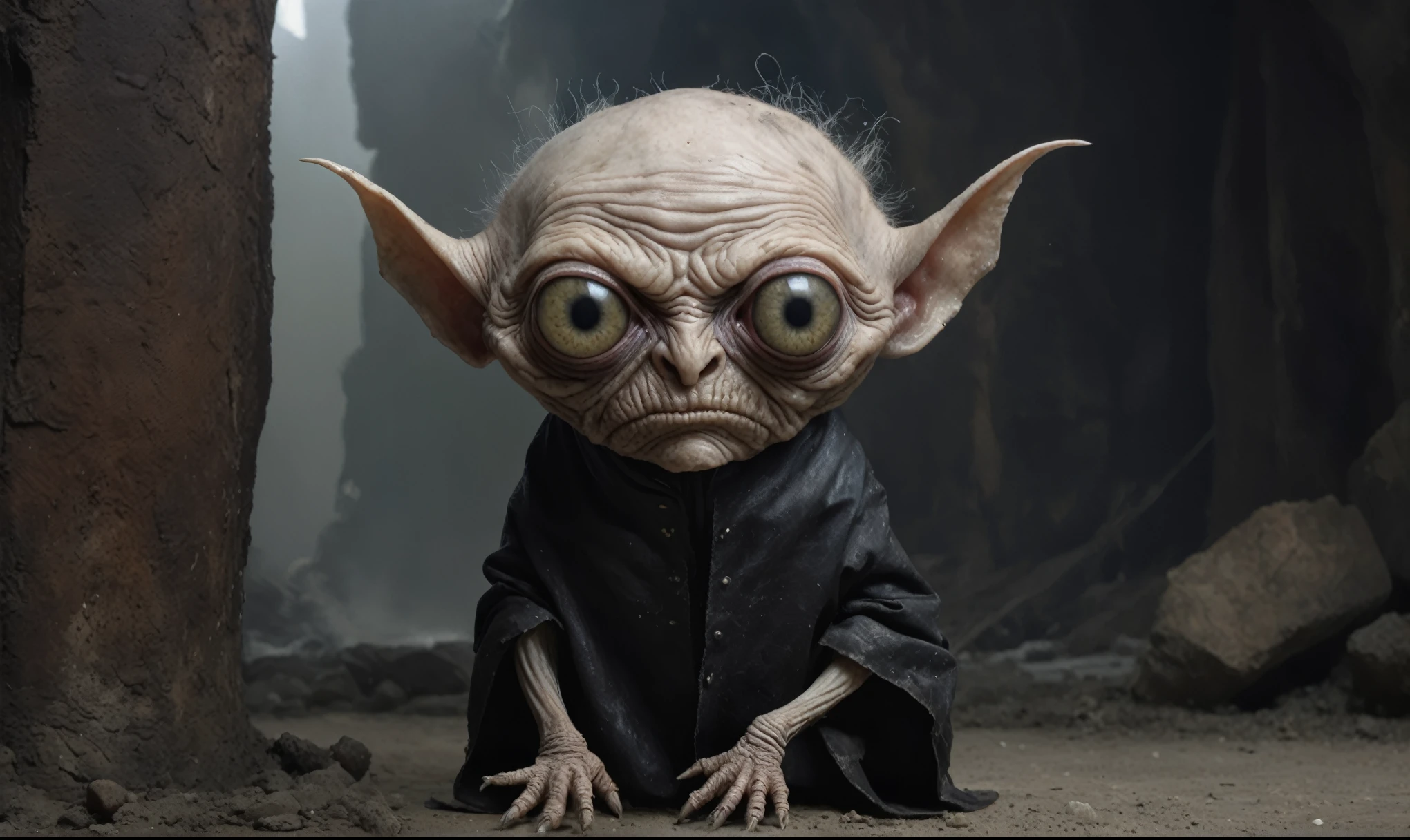 Full body length shot, famous artwork by (tom bagshaw:1.1), detailed expressive eyes, fantasy style, the grumpy lubwad is a tiny creature that prospers in intense heat, building its resiliforged lairs in the flanks of active volcanoes on planet ramsnuggle vi, here we get a good look at its dark ears and intricate eyes as it lays in ambush to prey on the grubby sneezlenook from the shadows of its yarbled hideout
RAW photo, realistic texture, extremely detailed, absurdres, sharp focus, volumetric lighting, subsurface scattering
realistic skin, (natural skin:1), (skin details, skin texture:1.1), (skin pores:1), (skin imperfections:0.3),
Mestichino,Light particles,marble leather ,ink photography ,RAW, NIKON Z9,ink photorealism,Mestichino,Light particles,marble leather ,ink photography , school of magic