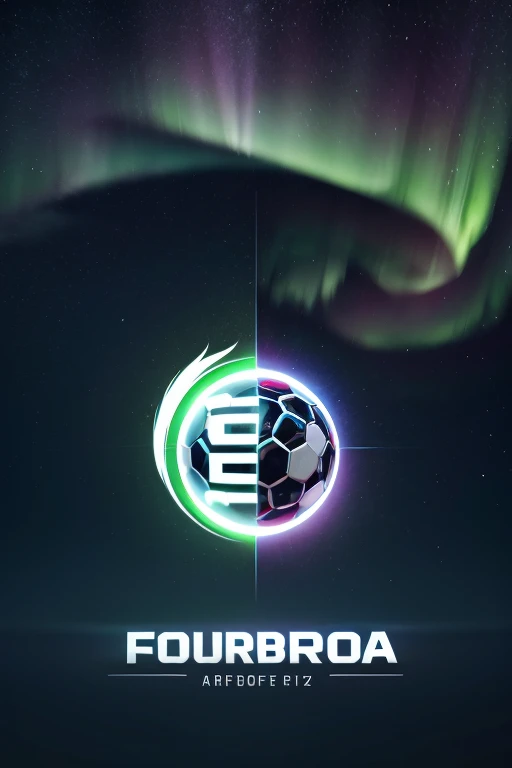 Create a logo with words: Aurora and Football is simple and less realistic, more normal